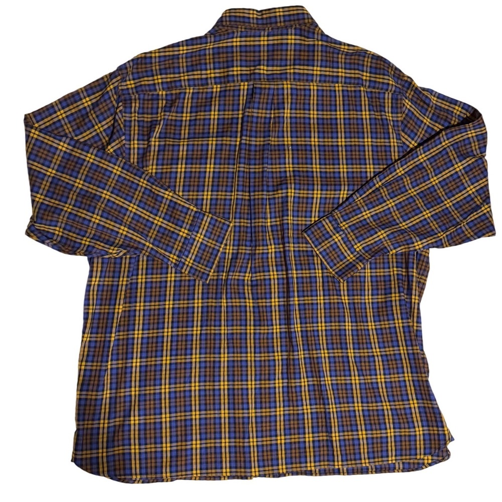 Daniel Cremieux Signature Collection Plaid Shirt Mens XXL Blue Gold Non-Iron NEW - Picture 4 of 15